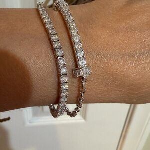 Moissanite bracelet set in Sterling silver sold separately